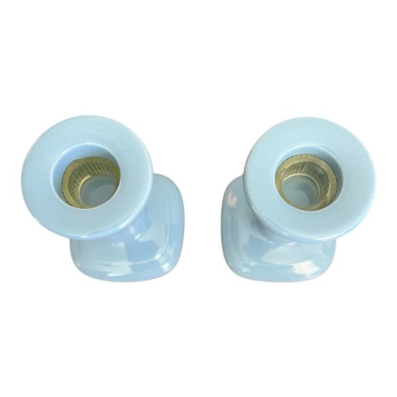 A Pair of Partylite Candle Holders French Blue P0228, 7/8" Candlestick Original - Picture 6 of 8
